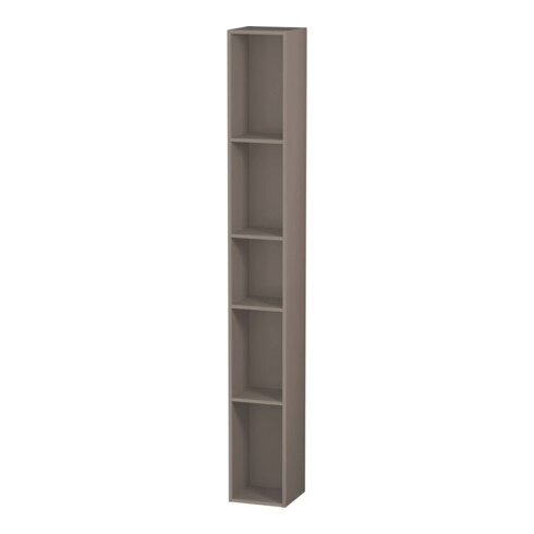 Duravit Étagère L-Cube 18x18x140 cm, 5 compartiments, vert basalte mat