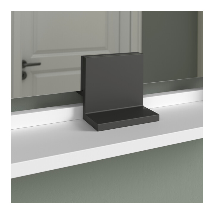Duravit Étagère miroir Sivida 105x65x3,6 cm, blanc mat, mural, noir