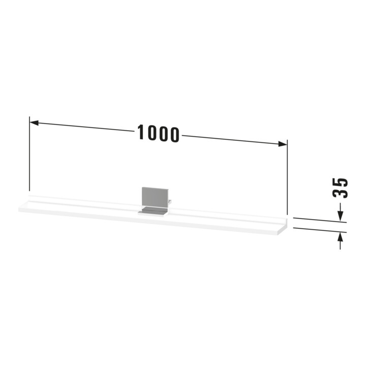 Duravit Étagère miroir Sivida 105x65x3,6 cm, vert mat, montée, chrome