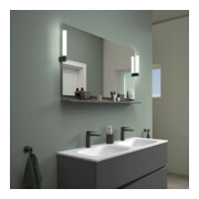 Duravit Étagère miroir Sivida 125x65x3,6 mm, gris mat, montage, noir-4