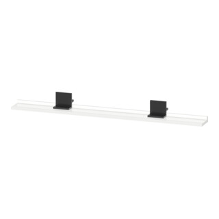 Duravit Étagère Miroir Sivida 125x65x3,6mm, blanc brillant, montage, noir