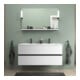 Duravit Étagère miroir Sivida 125x65x3,6mm, blanc, montage mural, noir-2