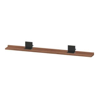 Duravit Étagère Miroir Sivida 125x65x3,6mm, Noyer Naturel, monté, noir