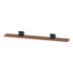 Duravit Étagère Miroir Sivida 125x65x3,6mm, Noyer Naturel, monté, noir-1