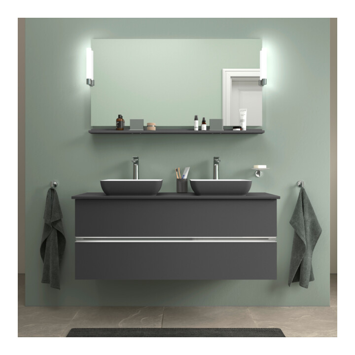 Duravit Étagère miroir Sivida 133x65x3,6 mm, graph ma, montée, chrome