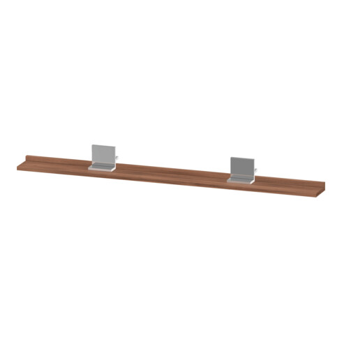 Duravit Étagère Miroir Sivida 133x65x3,6 mm, noyer naturel, montée, chrome