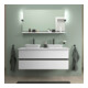 Duravit Étagère miroir Sivida 133x65x3,6mm, blanc, mat, murale, noir