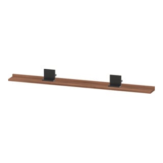 Duravit Étagère miroir Sivida 133x65x3,6mm, noyer naturel, montée, noire