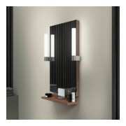 Duravit Étagère miroir Sivida 45x65x3,6 cm, noyer naturel, montée, chrome-3
