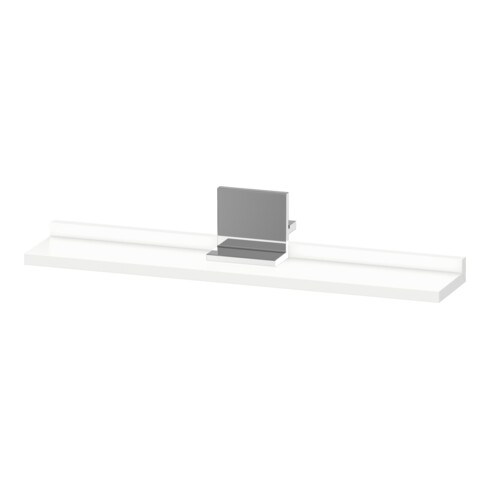 Duravit Étagère miroir Sivida 65x65x3,6 cm, blanc mat, montée, chrome
