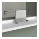 Duravit Étagère miroir Sivida 65x65x3,6 cm, blanc mat, montée, chrome
