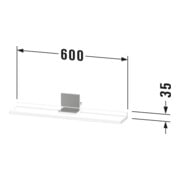Duravit Étagère miroir Sivida 65x65x3,6 cm, graphite mat, montée, chrome-5