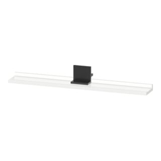 Duravit Étagère miroir Sivida 85x65x3,6 cm, blanc brillant, montage, noir