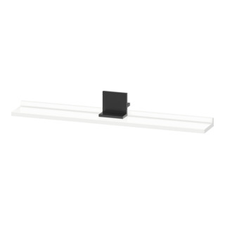 Duravit Étagère miroir Sivida 85x65x3,6 cm, blanc mat, montage, noir