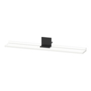 Duravit Étagère miroir Sivida 85x65x3,6 cm, blanc mat, montage, noir