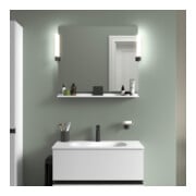 Duravit Étagère miroir Sivida 85x65x3,6 cm, blanc mat, montage, noir-2