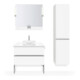 Duravit Étagère miroir Sivida 85x65x3,6 cm, blanc mat, montée, chrome