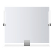 Duravit Étagère miroir Sivida 85x65x3,6 cm, blanc mat, montée, chrome-5