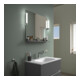 Duravit Étagère miroir Sivida 85x65x3,6 cm, gris mat, montée, chrome