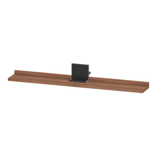 Duravit Étagère Miroir Sivida 85x65x3,6 cm, Noyer Naturel, montée, noir