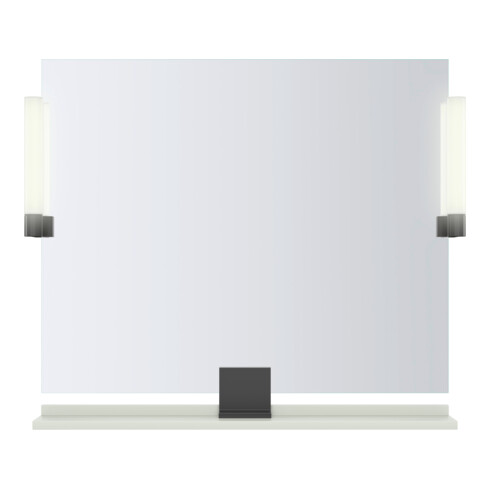 Duravit Étagère miroir Sivida 85x65x3,6 cm, vert mat, montée, blanc
