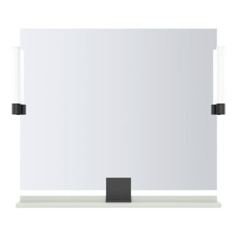 Duravit Étagère miroir Sivida 85x65x3,6 cm, vert mat, montée, blanc