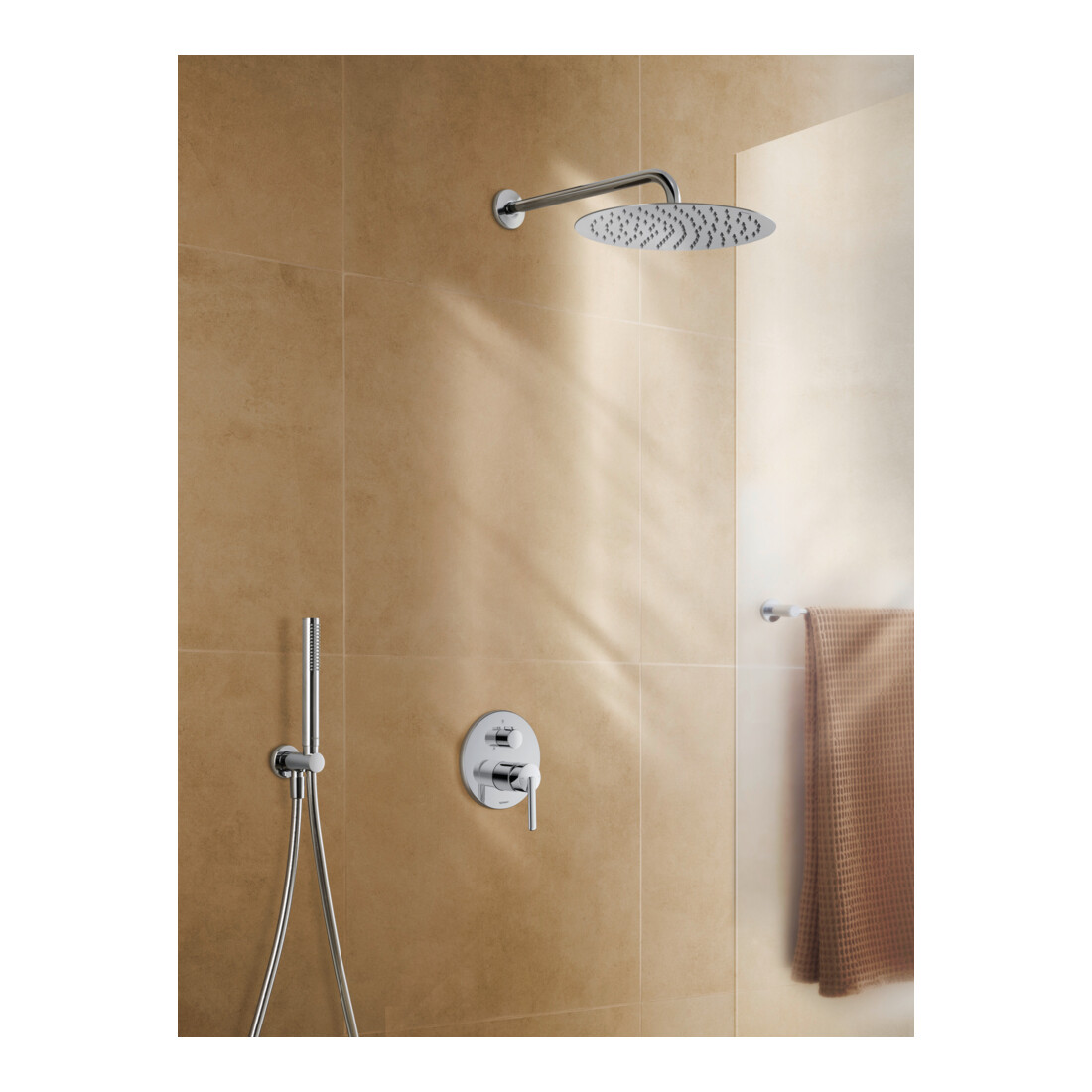 Duravit Fertigmontageset Balcoon UP-Brause-Einhebelmischer, 2 Verbr., rd, ch hgl