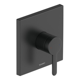Duravit Fertigmontageset C.1 UP-Brause-Einhebelmischer, eckig, schwarz matt