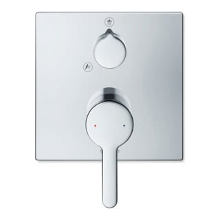 Duravit Fertigmontageset C.1 UP-Brause-Einhebelmischer, m Umstellvent., eck, chr