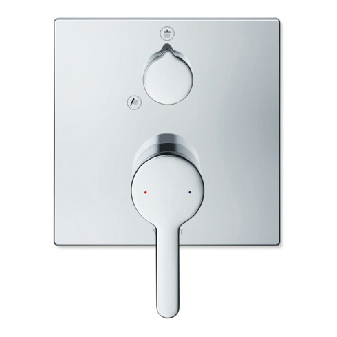 Duravit Fertigmontageset C.1 UP-Brause-Einhebelmischer, m Umstellvent., eck, chr