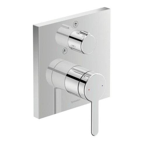 Duravit Fertigmontageset C.1 UP-Brause-Einhebelmischer, m Umstellvent., eck, chr