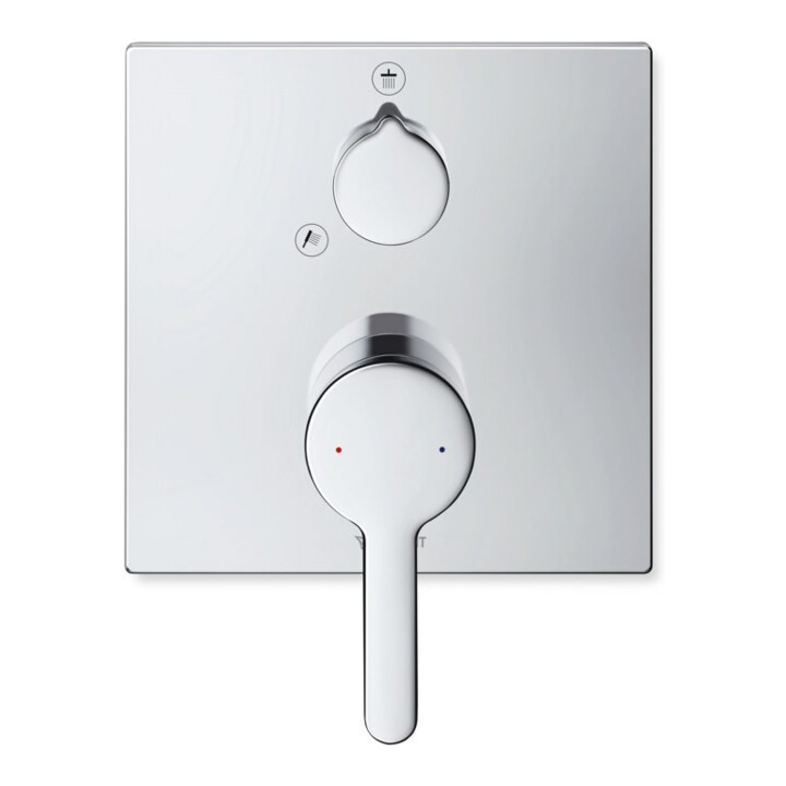 Duravit Fertigmontageset C.1 UP-Brause-Einhebelmischer, m Umstellvent., eck, chr