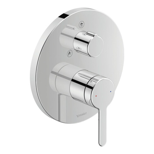 Duravit Fertigmontageset C.1 UP-Brause-Einhebelmischer, m Umstellvent., rd, chrom