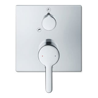 Duravit Fertigmontageset C.1 UP-Wannen-Einhebelmischer, eck., m Umstellvent., chr