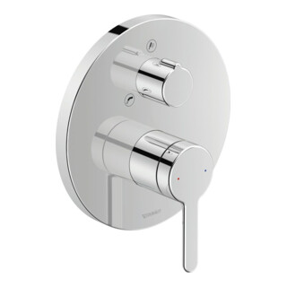Duravit Fertigmontageset C.1 UP-Wannen-Einhebelmischer, rd, m Umstellvent., chrom