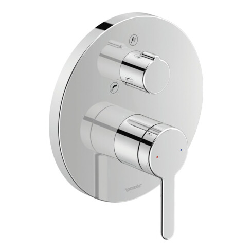 Duravit Fertigmontageset C.1 UP-Wannen-Einhebelmischer, rd, m Umstellvent., chrom