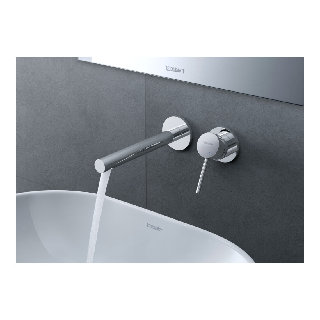 Duravit Fertigmontageset Circle UP-Waschtisch-Einhebelmischer, Ausladung 200mm, chrom