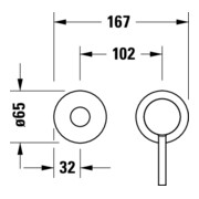 Duravit Fertigmontageset Circle UP-Waschtisch-Einhebelmischer, Ausladung 200mm, chrom-4