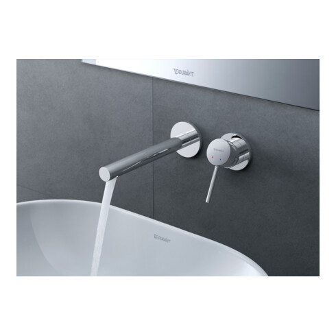 Duravit Fertigmontageset Circle UP-Waschtisch-Einhebelmischer, Ausladung 200mm, chrom