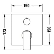 Duravit Fertigmontageset Manhattan UP-Wannen-Einhebelmischer, Umstellventil, chrom-3