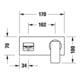 Duravit Fertigmontageset Manhattan UP-Waschtisch-Einhebelmischer, A 189mm, o Zugst Abl., chr