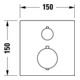 Duravit Fertigmontageset UP-Thermostat, Rosette eckig, chrom-4
