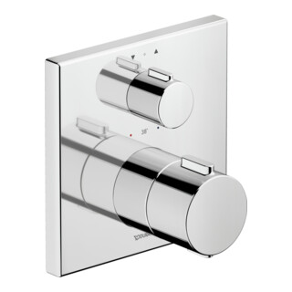 Duravit Fertigmontageset UP-Thermostat, Rosette eckig, chrom