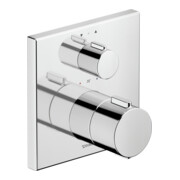 Duravit Fertigmontageset UP-Thermostat, Rosette eckig, chrom