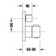 Duravit Fertigmontageset UP-Thermostat, Rosette eckig, chrom-2