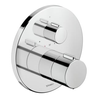 Duravit Fertigmontageset UP-Thermostat, Rosette rund, chrom
