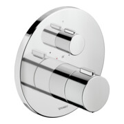 Duravit Fertigmontageset UP-Thermostat, Rosette rund, chrom