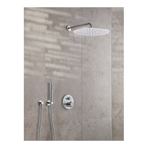 Duravit Fertigmontageset UP-Thermostat, Rosette rund, chrom