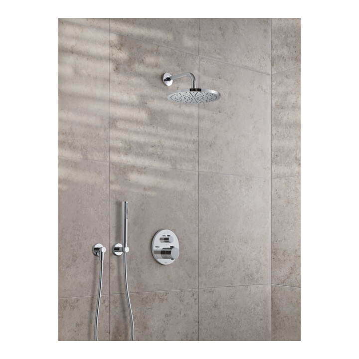 Duravit Fertigmontageset UP-Thermostat, Rosette rund, chrom