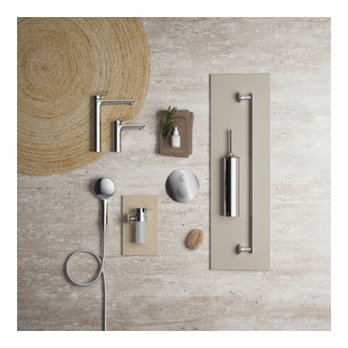 Duravit Fertigmontageset UP-Thermostat, Rosette rund, chrom